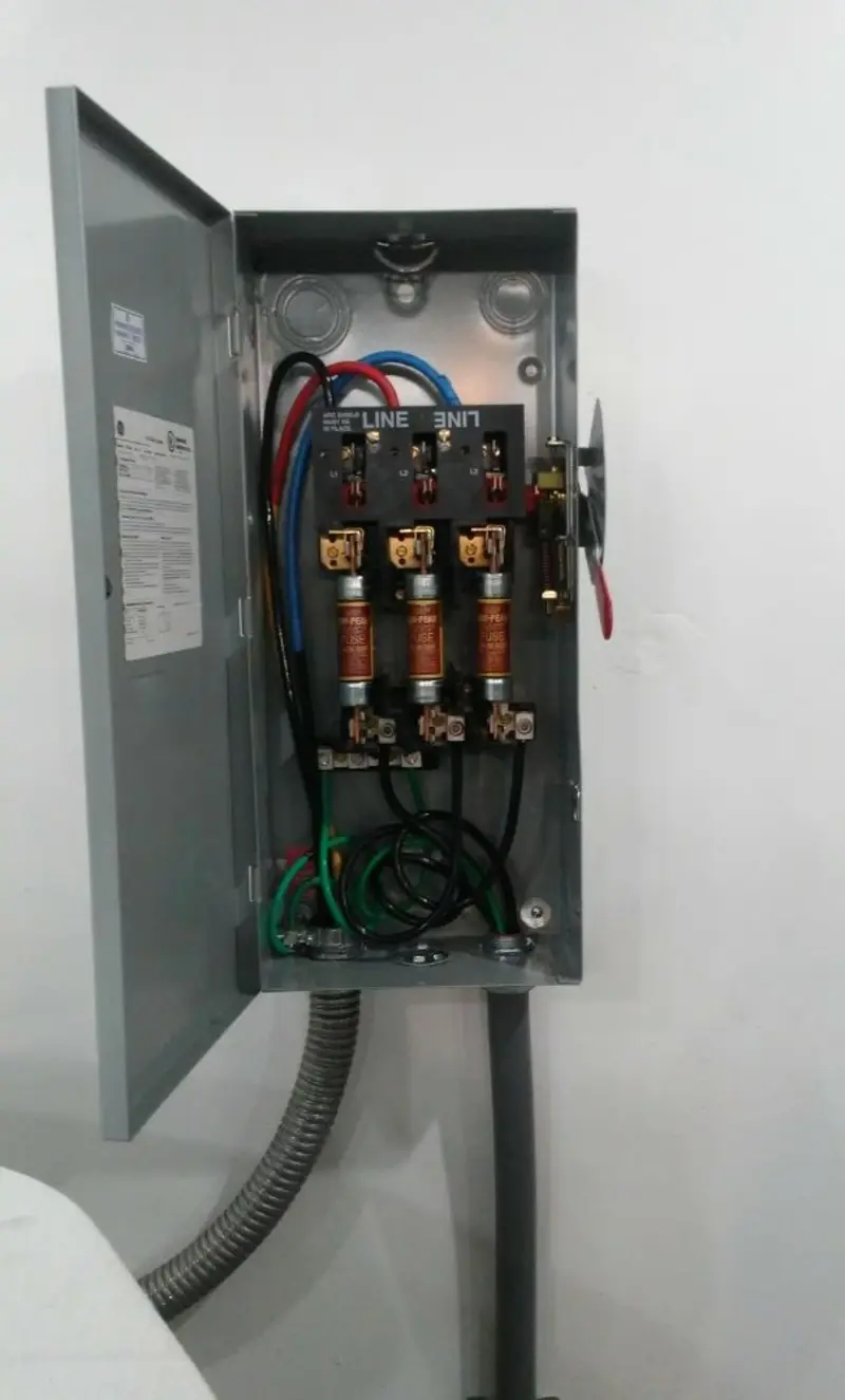 Three-phase disconnect switch installed for Electrical Wiring & Rewiring in Windsor
